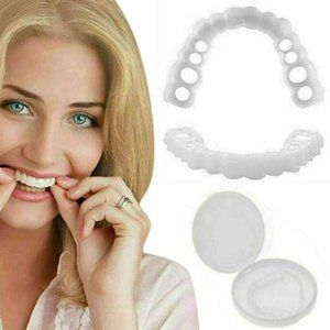 Smile Snap on Upper Bottom Set False Teeth Denture Veneers Dental Tooth Cover US
